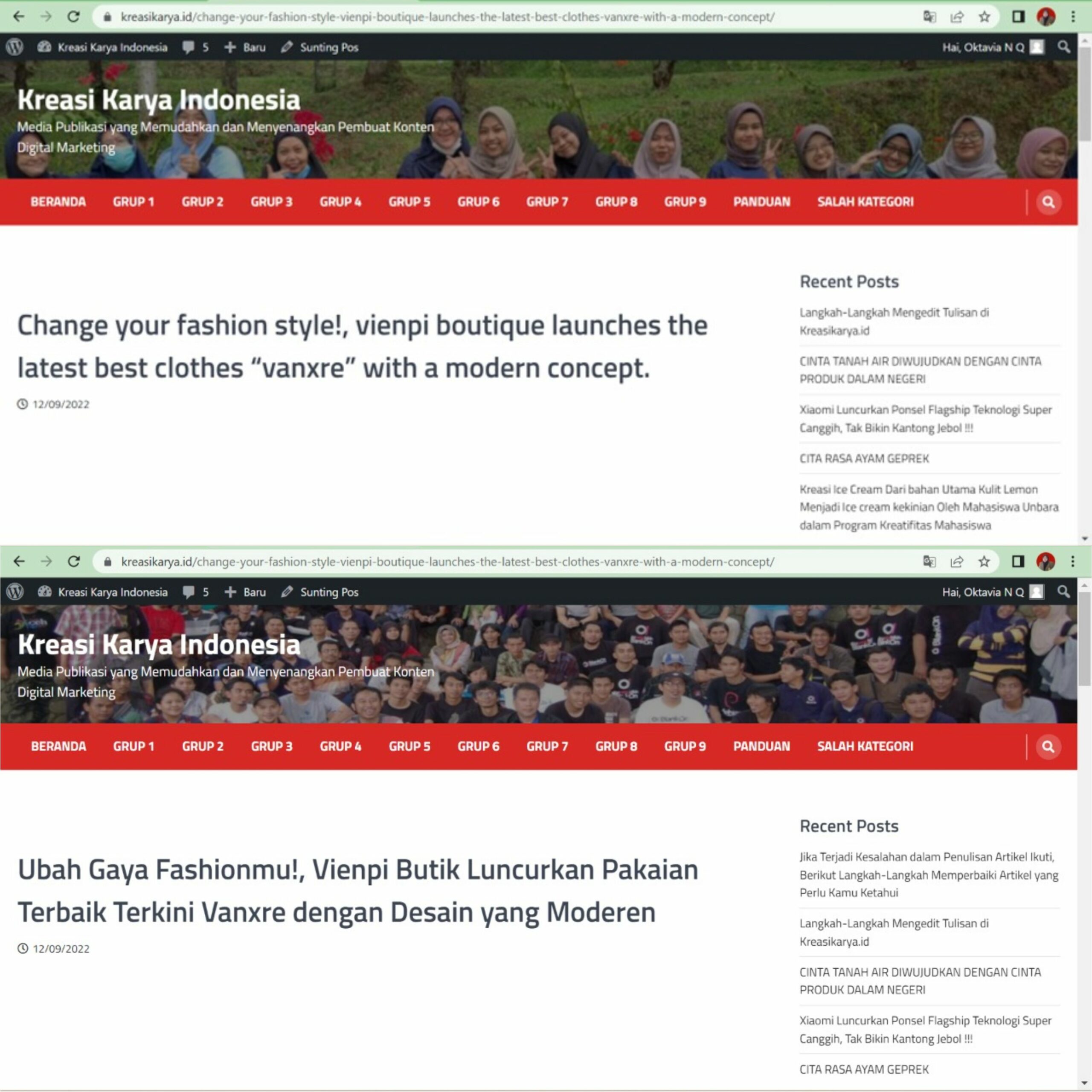 Tata Cara Mengedit Artikel Berita pada Laman Web Kreasi Karya Indonesia dengan Mudah
